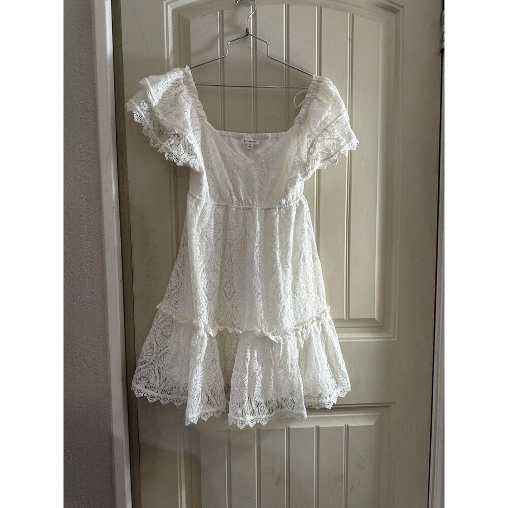 Blue Pepper Short Sleeve Dress White Dress